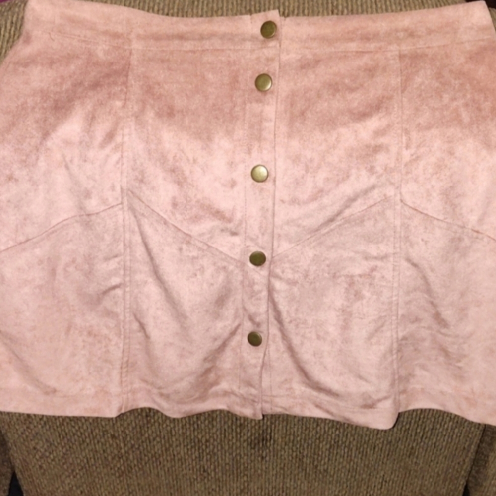 She + Sky Pink Mini Pencil Skirt